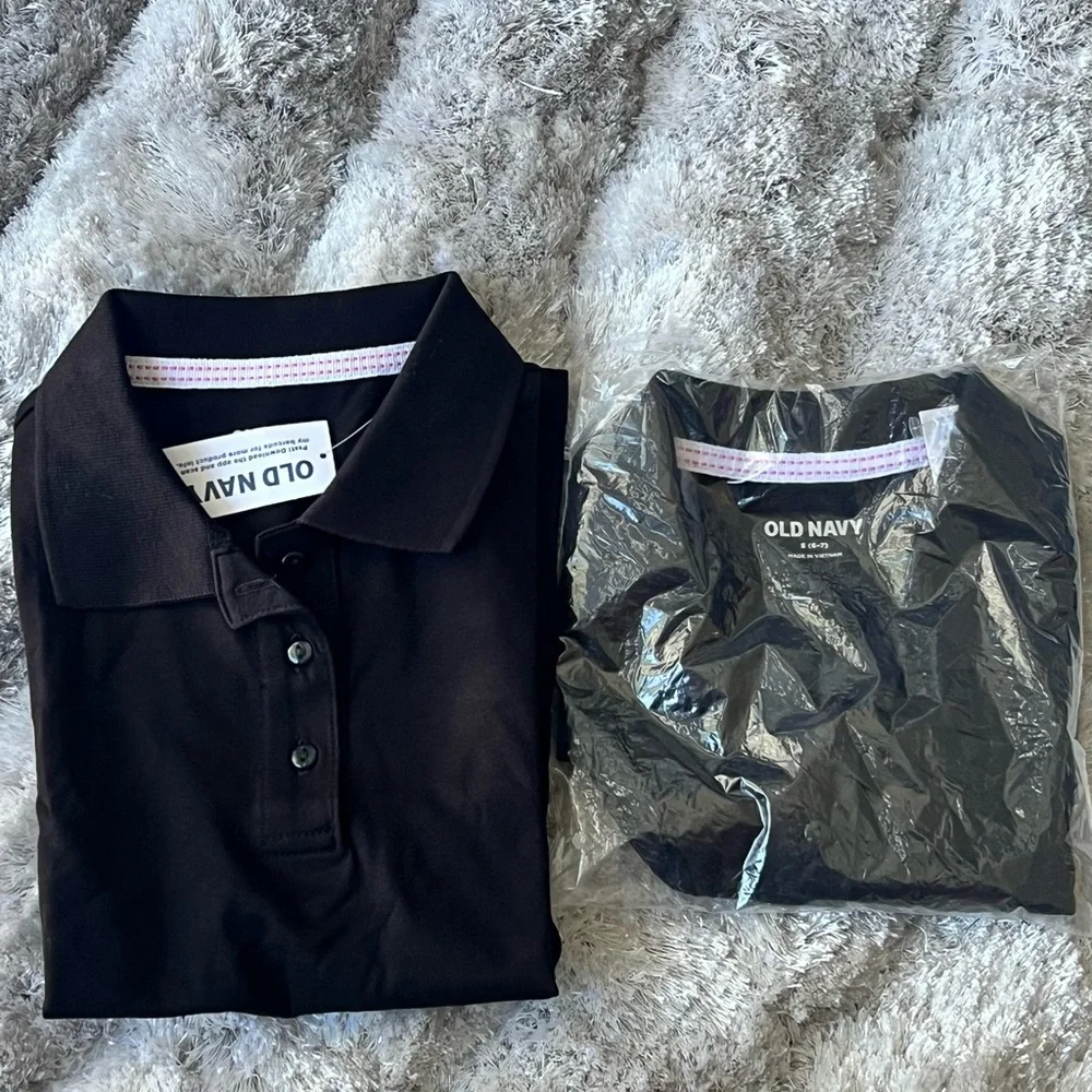 Classic Black Polo Girl Uniform Top - Picture 3 of 6